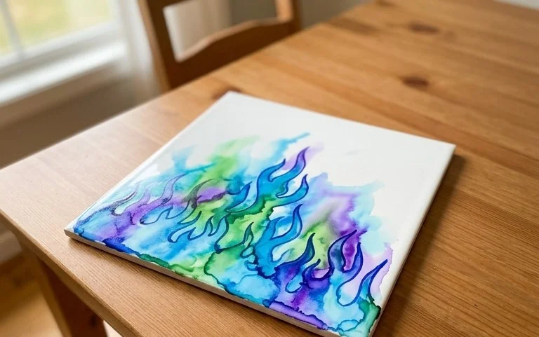 Tile Fire Art - The Crafting Chicks